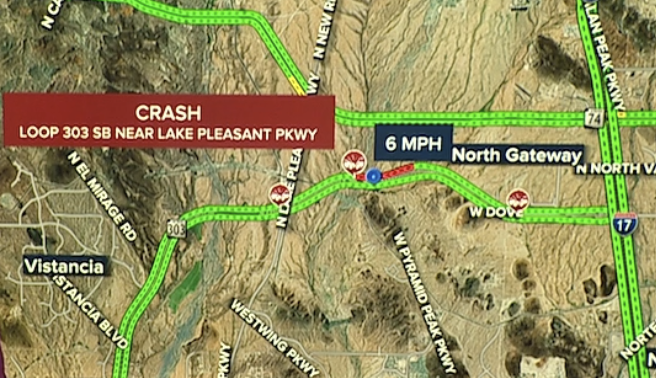 Semi-truck rollover shuts down portion of Loop 303 near Lake Pleasant ...