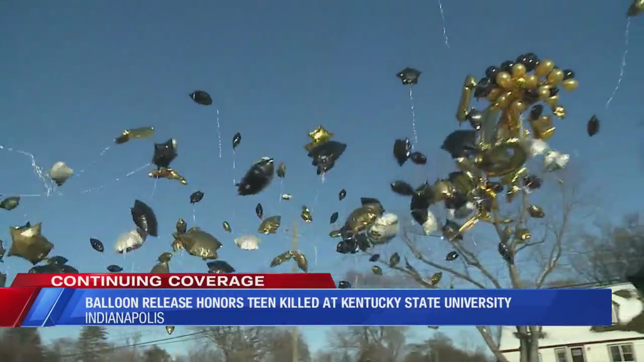 Balloon release honors teen killed at Kentucky State University