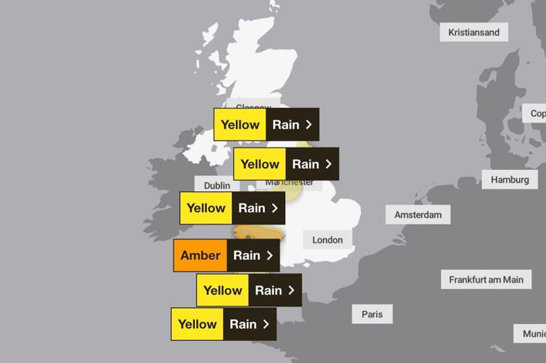 'Danger to life' warning for parts of UK as Met Office issues new amber ...