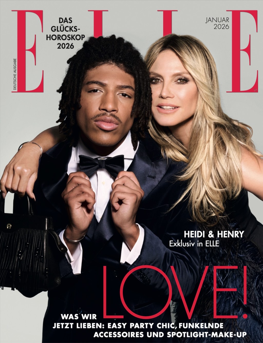 Heidi Klum and son Henry Samuel posed for their first joint magazine cover for Elle Germany’s January 2026 issue. Elle Germany