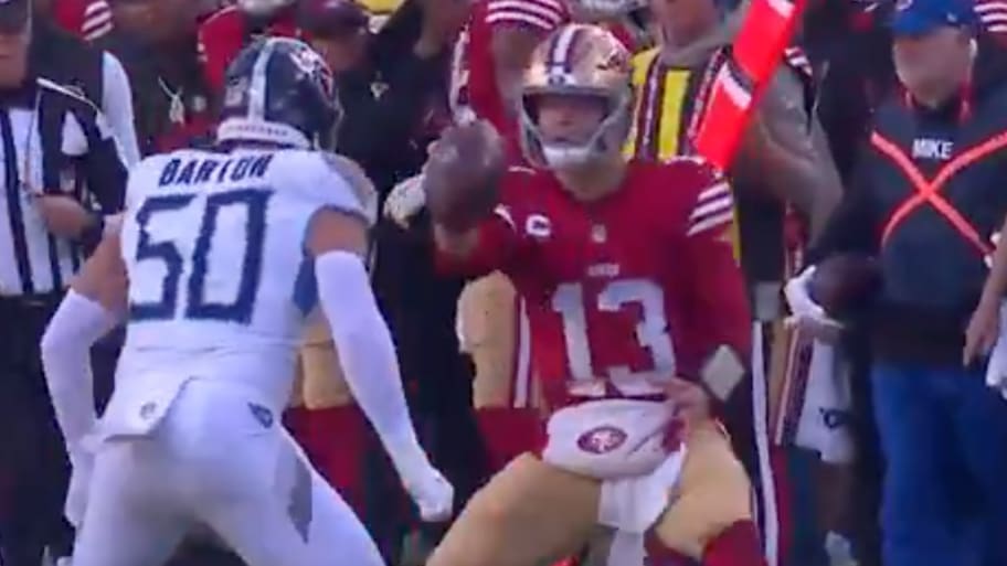 Brock Purdy immediately apologized to Titans defender for trying 