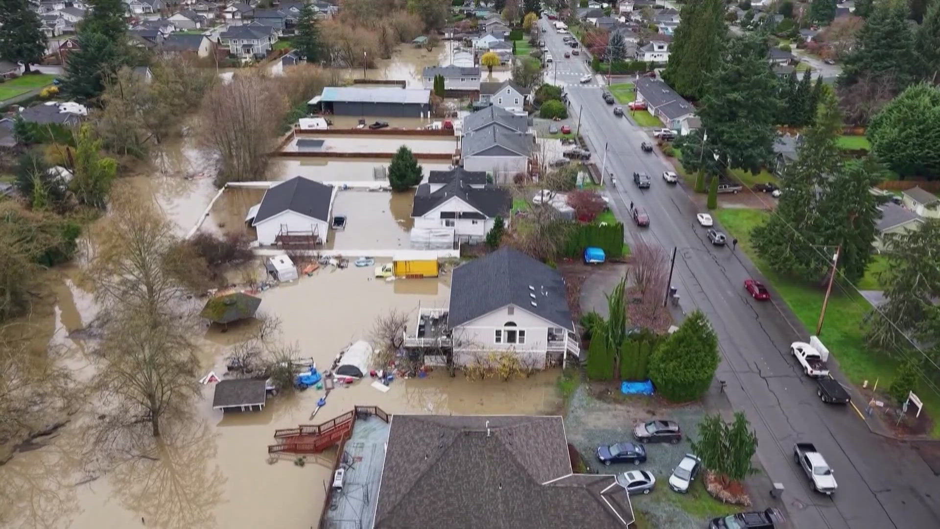 Flooding cleanup continuing in western Washington