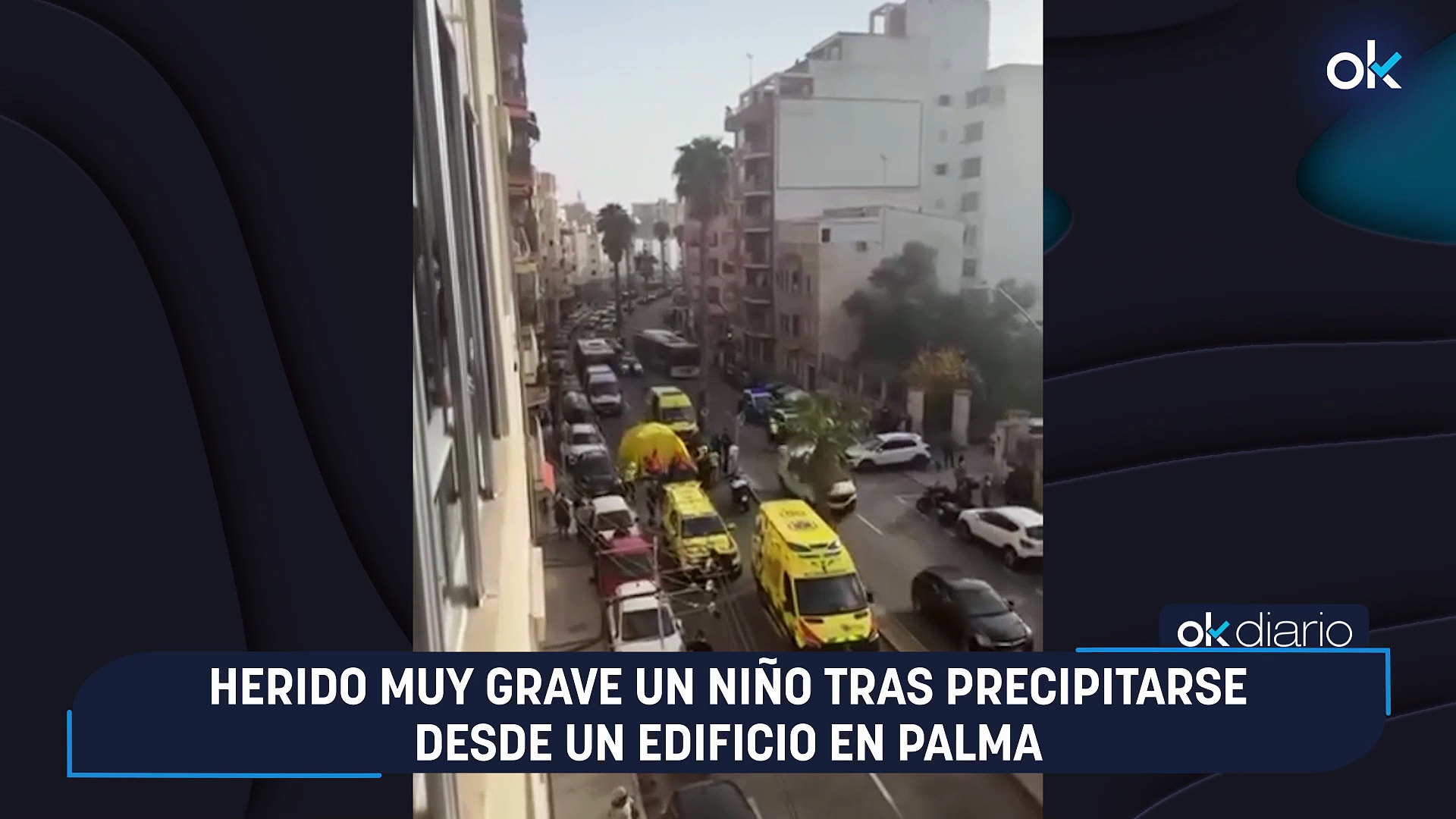 Herido muy grave un niño tras precipitarse desde un edificio en Palma
