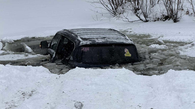 Polar Bear Breaking Through Ice | Premium AI-generated Image