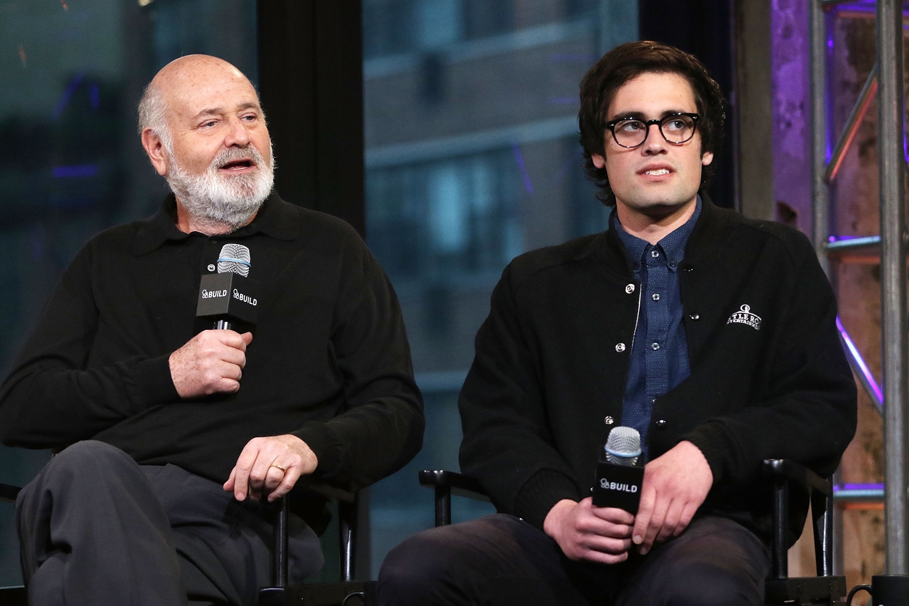 Laura Cavanaugh/FilmMagic via Getty Images - PHOTO: Rob Reiner and Nick Reiner attend the AOL Build Speaker Series in New York City, May 4, 2016.