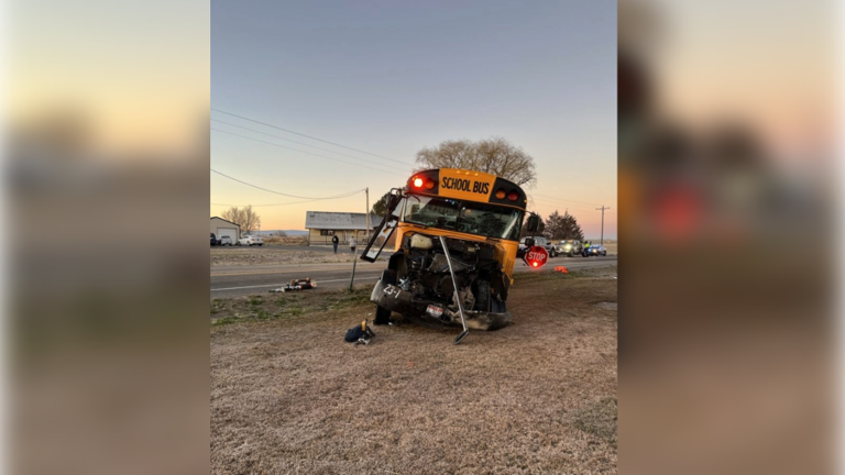 2 flown to hospital after Idaho school bus crash
