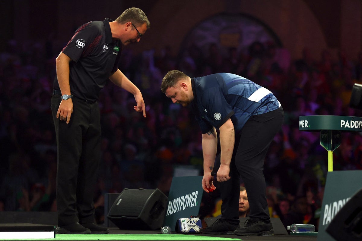 Menzies smashes table after shock World Darts Championship defeat<br><br>