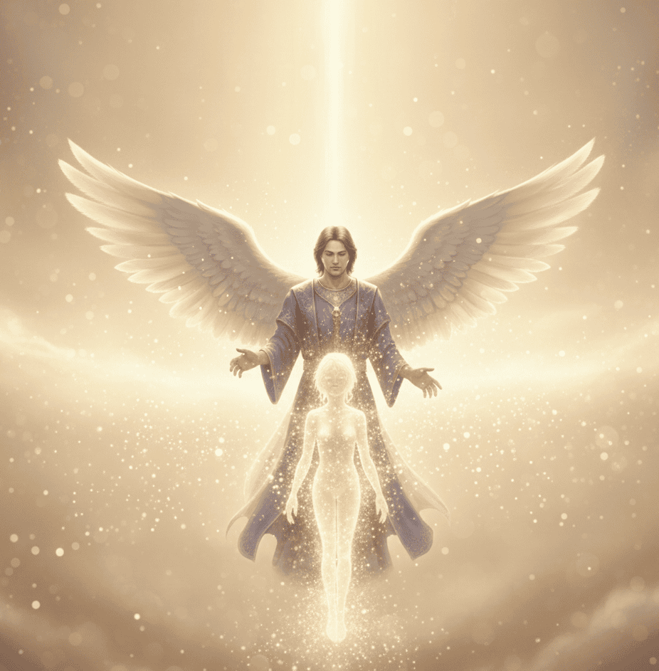 The angel Remiel who weighs the souls that refuse to die