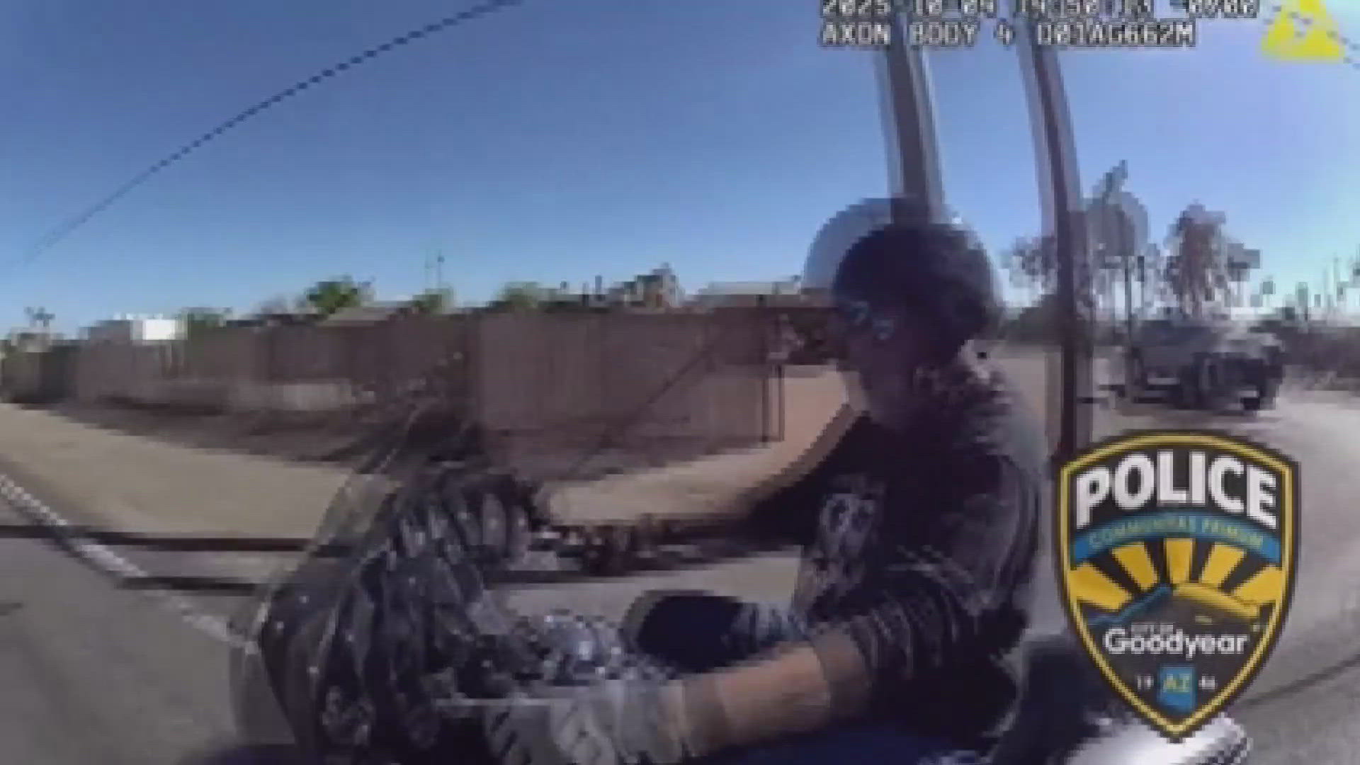 Motorcyclist helps Goodyear police during pursuit