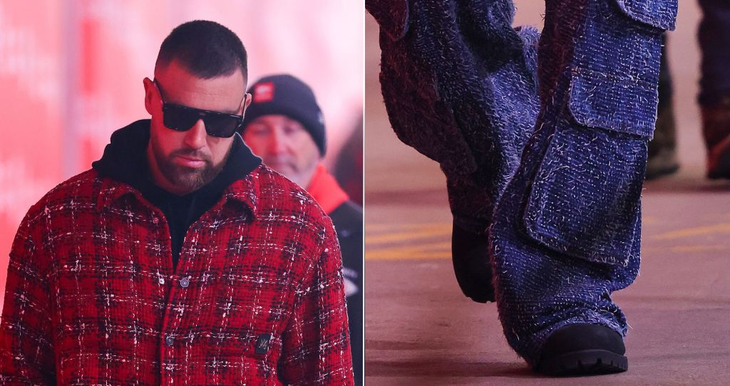 Travis Kelce revisits his 'boneless' Louis Vuitton x Timberland work ...