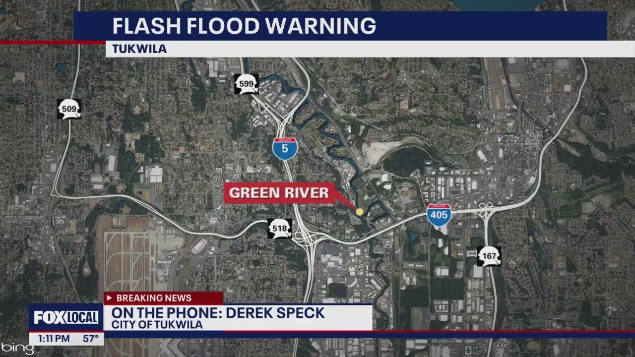 Tukwila city official discusses flash flood warning after levee failure
