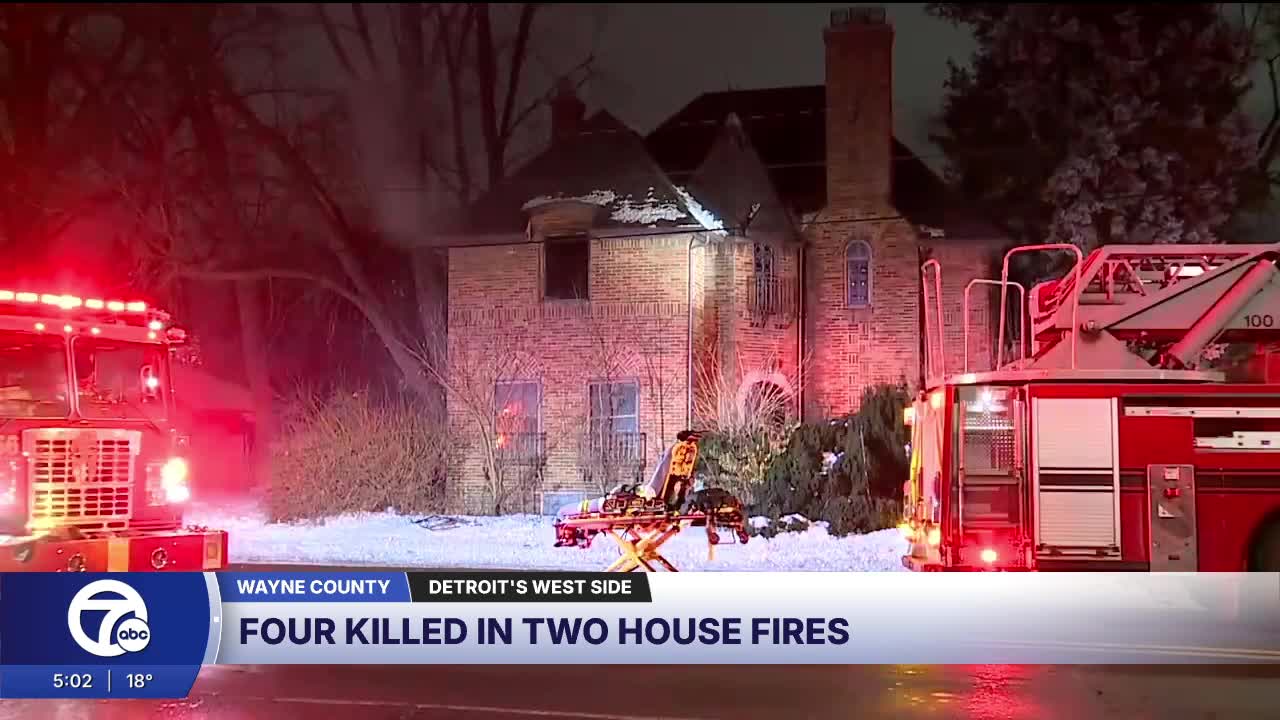 3 dead, 2 hospitalized in house fire on Detroit's west side