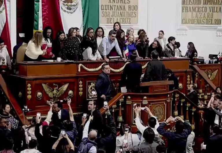 Diputados de Morena y PAN protagonizan pelea en el Congreso de la ...