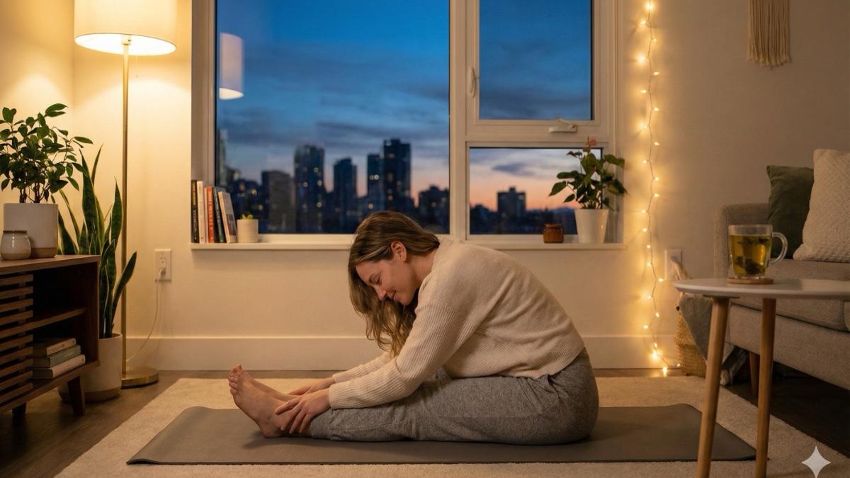 How gentle evening stretching supports muscle recovery