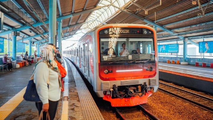 Ilustrasi kereta api komuter