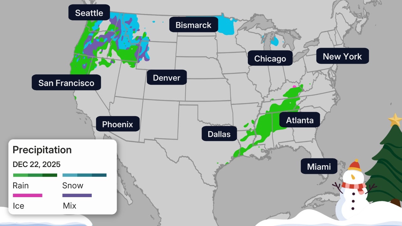 Christmas Travel Could Be Dicey Across Parts Of The US This Weekend. Here's A Sneak Peek