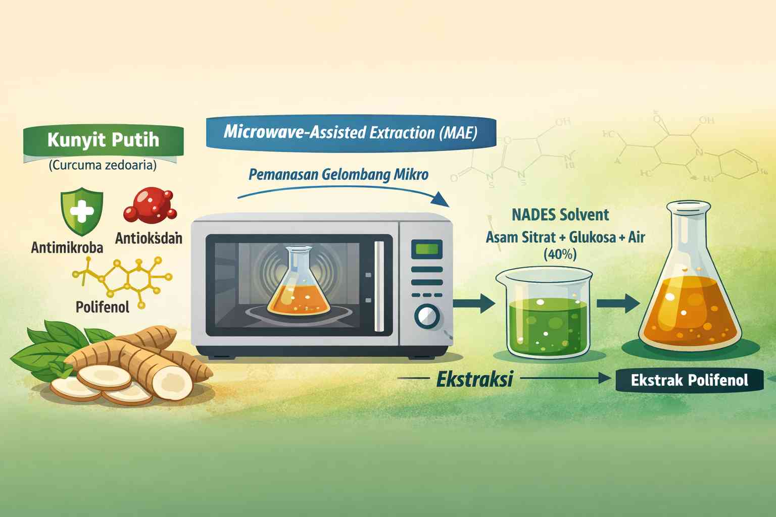 Ekstraksi Ringan: Pelajaran dari Kunyit Putih dan Teknologi Microwave