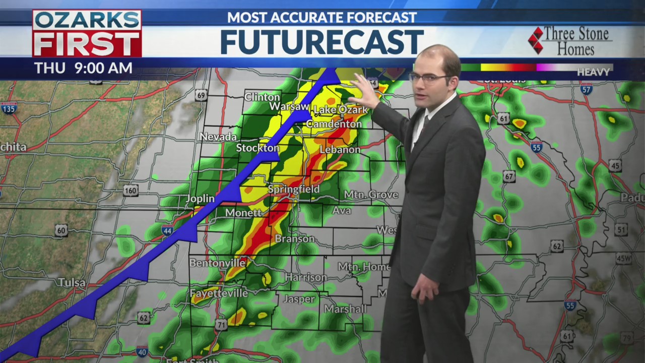 Rain and thunderstorms early Thursday