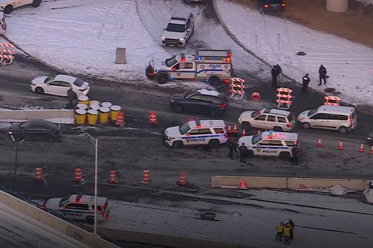 Port Authority police were investigating an apparent road rage incident on the Van Wyck Expressway near JFK Airport on Tuesday morning. There were shots fired at a vehicle near Exit 8. An off-duty customs officer was being interviewed in connection with the shots fired.