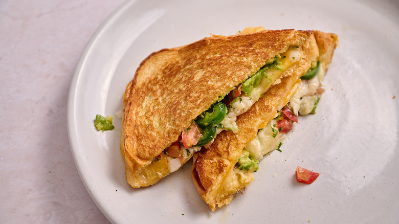 Stacked Tex-Mex grilled cheese recipe