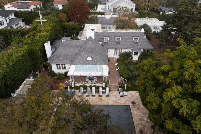 Daniel Cole/Reuters - PHOTO: A drone view of the Reiner household, after actor-director and political activist Rob Reiner and his wife were found dead, in Los Angeles, California, Dec. 15, 2025.