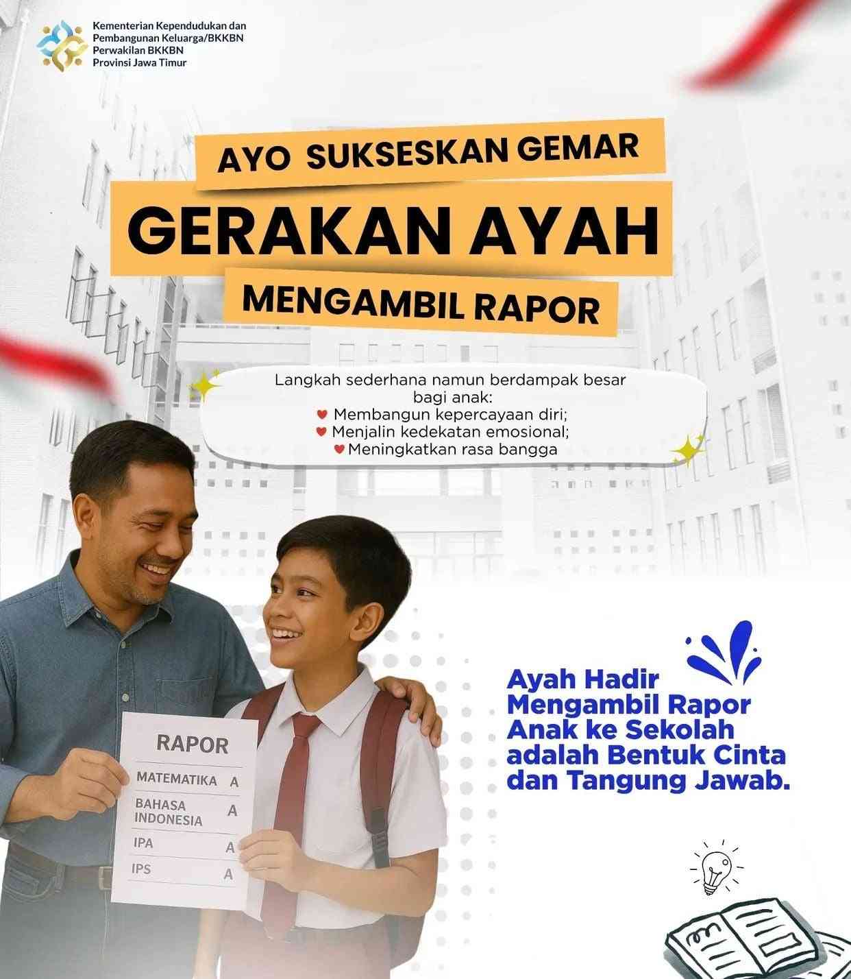 Ayah Mengambil Rapor dan Pelajaran Dunia yang Berbeda untuk Anak