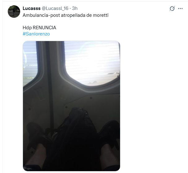 Hincha de San Lorenzo denunció que Marcelo Moretti lo atropelló en la ...