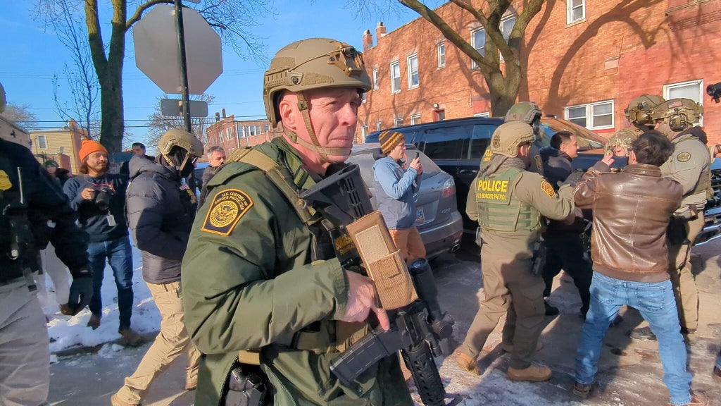 Border Patrol Cmdr. Gregory Bovino in Chicago as federal agents detain ...