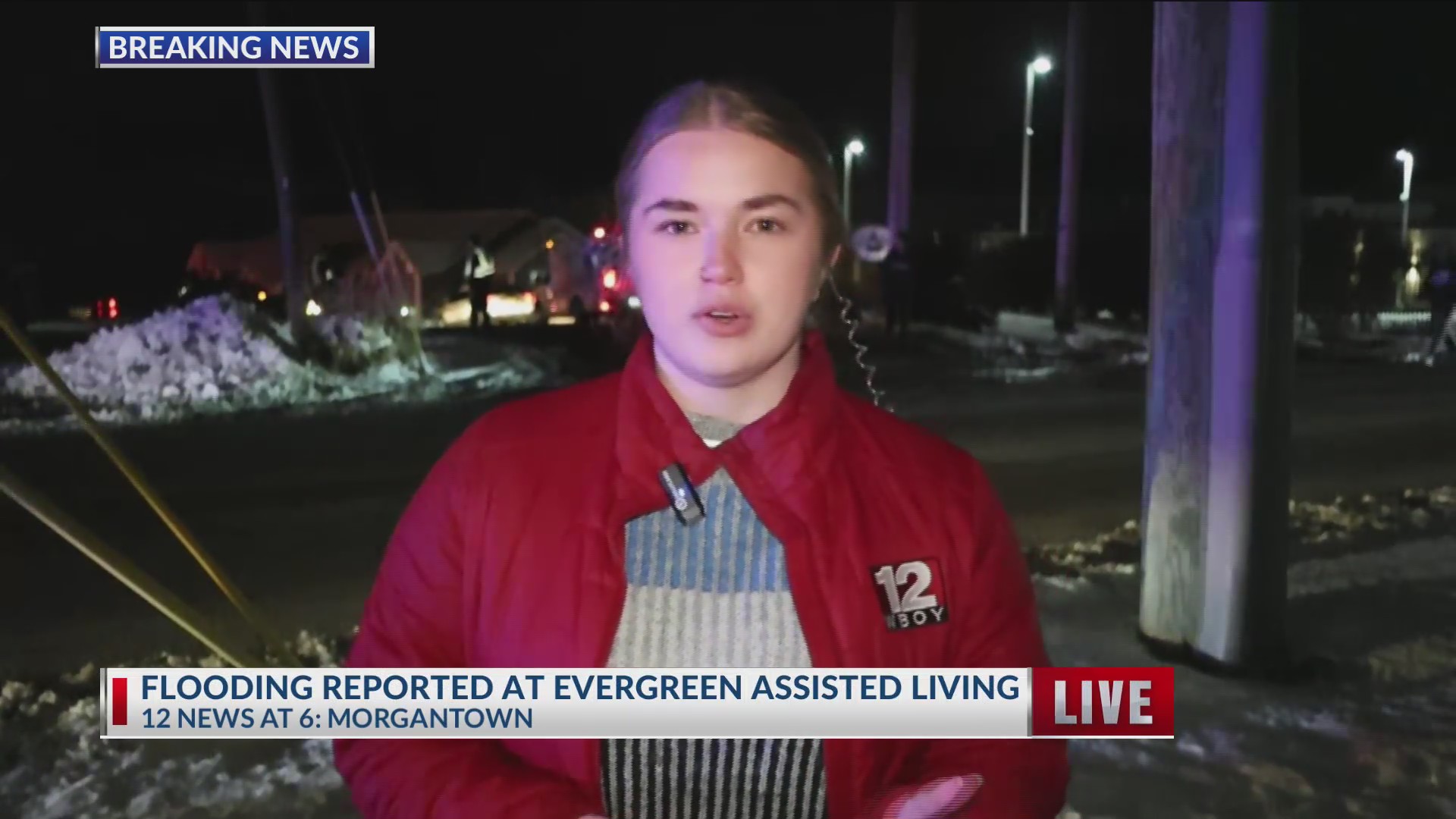 Flooding reported at Evergreen Assisted Living in Morgantown