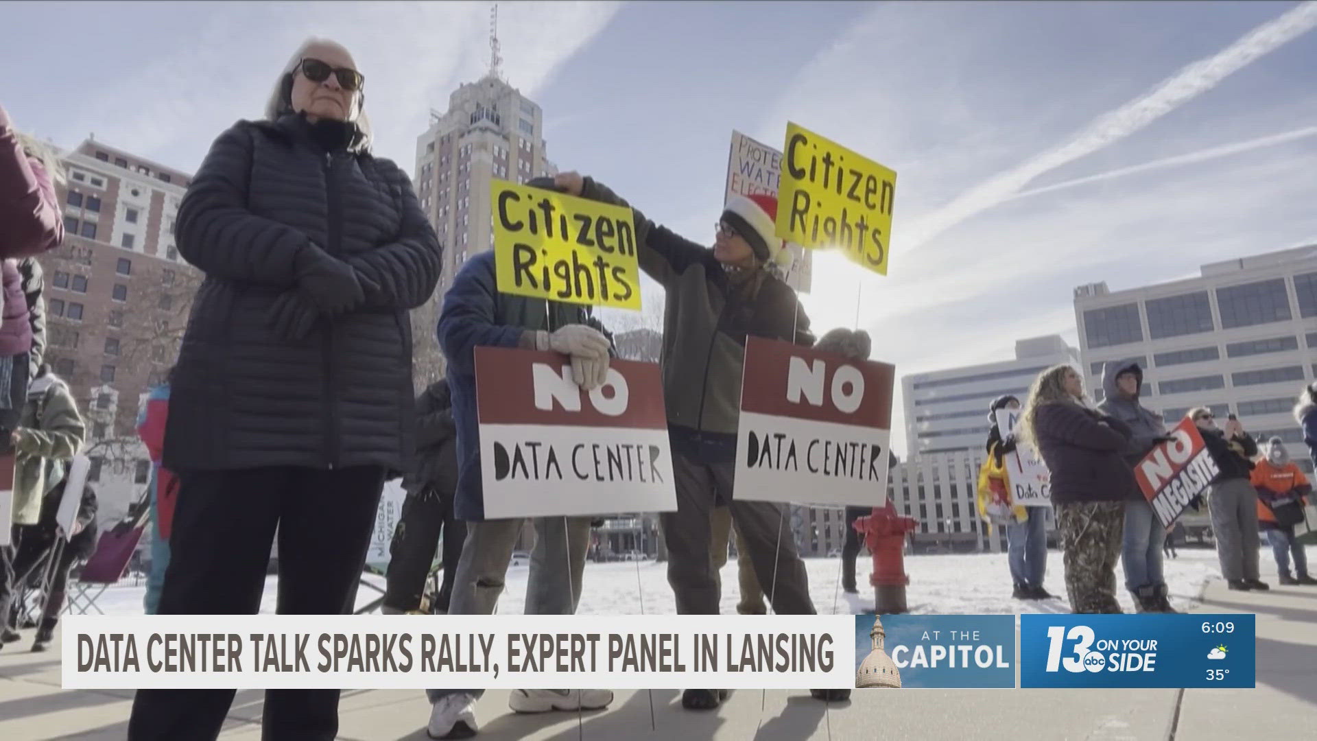 Data centers spark protest, expert panel at Michigan's Capitol