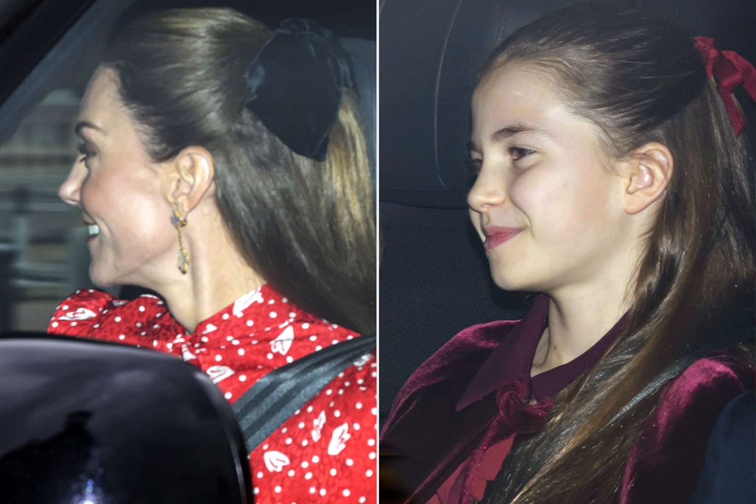 Kate Middleton and Princess Charlotte, 10, twin in red and festive ...