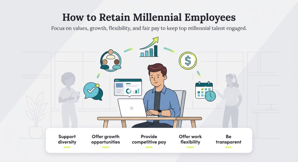 retaining millnnial employers graphic