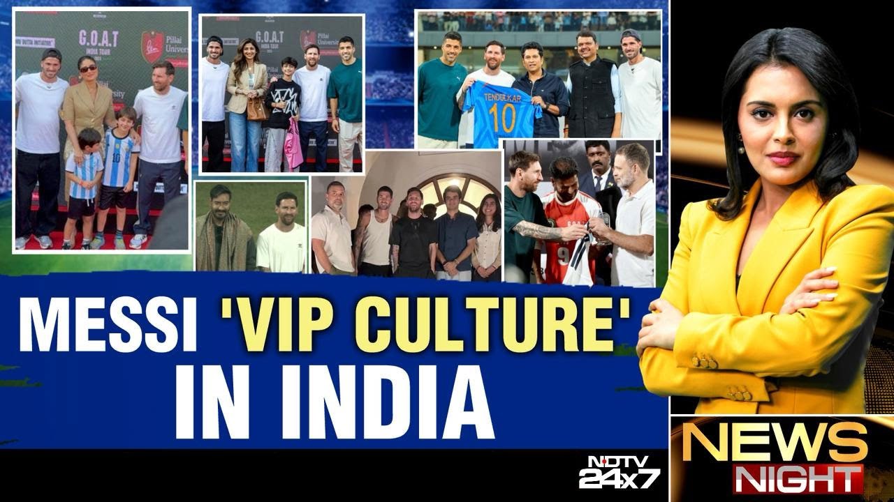 Messi India tour | Messi 'VIP culture' in India, VIPs play footsie ...