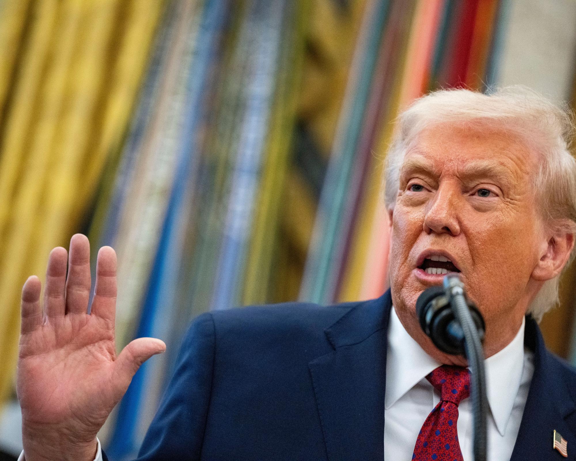 Donald Trump’s lawsuit argues that the BBC programme caused ‘massive economic damage to his brand value’. Photograph: Bonnie Cash/Pool/CNP/Shutterstock