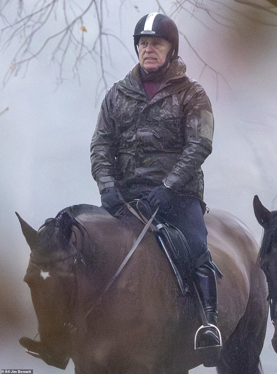 Andrew rides alone while King Charles hosts Eugenie and Beatrice