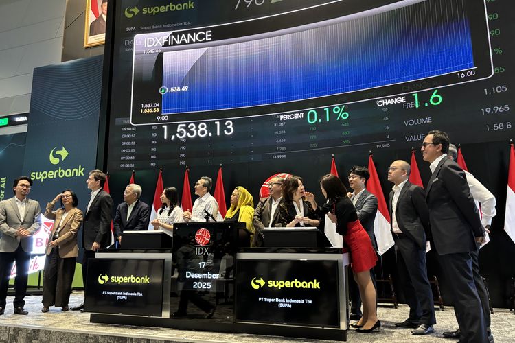 Hari Pertama di BEI, Saham Superbank Melonjak 24 Persen