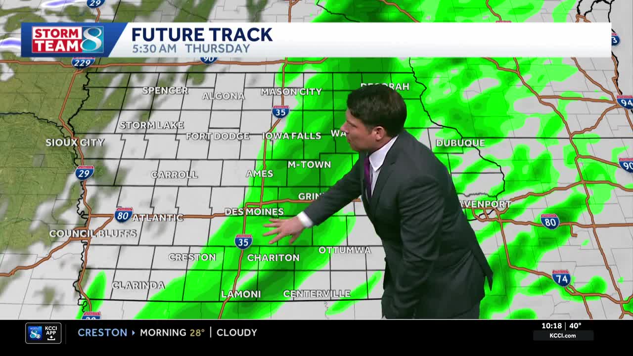 Iowa weather: Tracking mid-week rain chances with a brief temperature drop