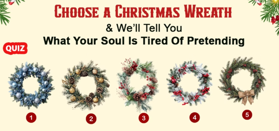 Pilih 1 dari 5 Karangan Bunga Natal: Kebiasaan Anda Mengungkap Kelelahan Jiwa