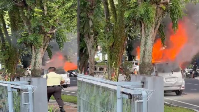 Berita Terkini, Mobil di Manado Terbakar, Warga Panik Dengar Ledakan: Ih Oh Tuhan