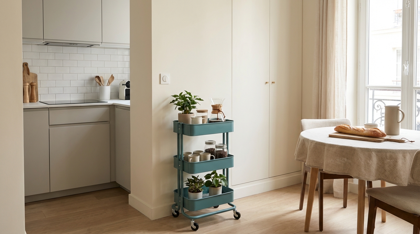 SYKIARIOL Chariot utilitaire avec 8 tiroirs, chariot de rangeent à