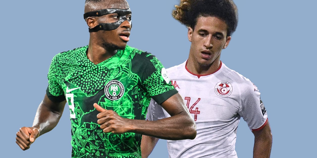 Hannibal Mejbri (Tunisie) et Victor Osimhen (Nigeria)