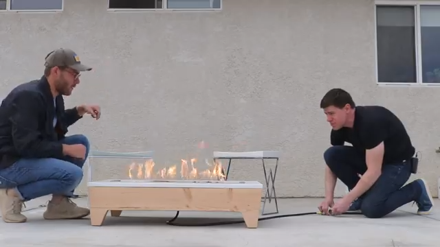 How we designed a modern fire pit with basic materials