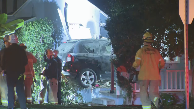 Driver flees scene after crashing into Burbank house