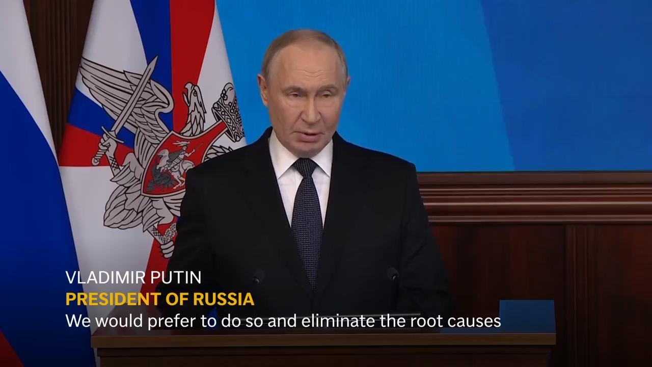 Putin warns that Russia will seek to extend its gains in Ukraine if ...