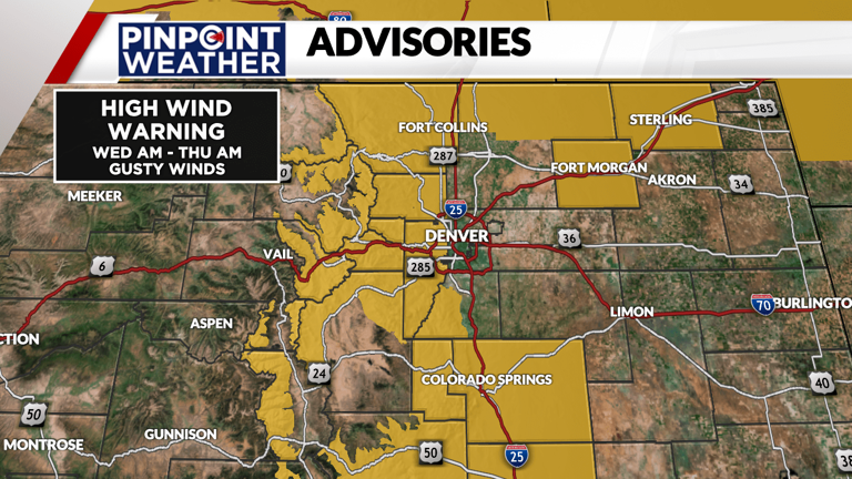 Denver weather: Windy Pinpoint Weather Alert Day Wednesday