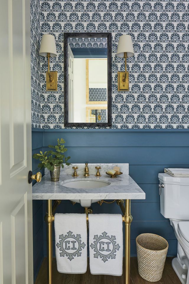 2019 Idea House Blue Powder Room