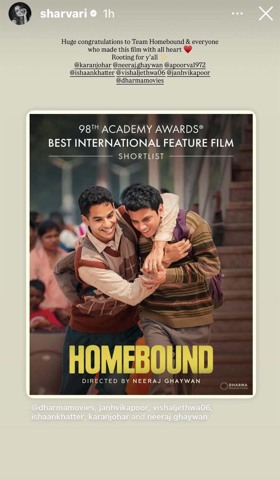 Kiara Advani, Shahid Kapoor and others react as Homebound gets ...