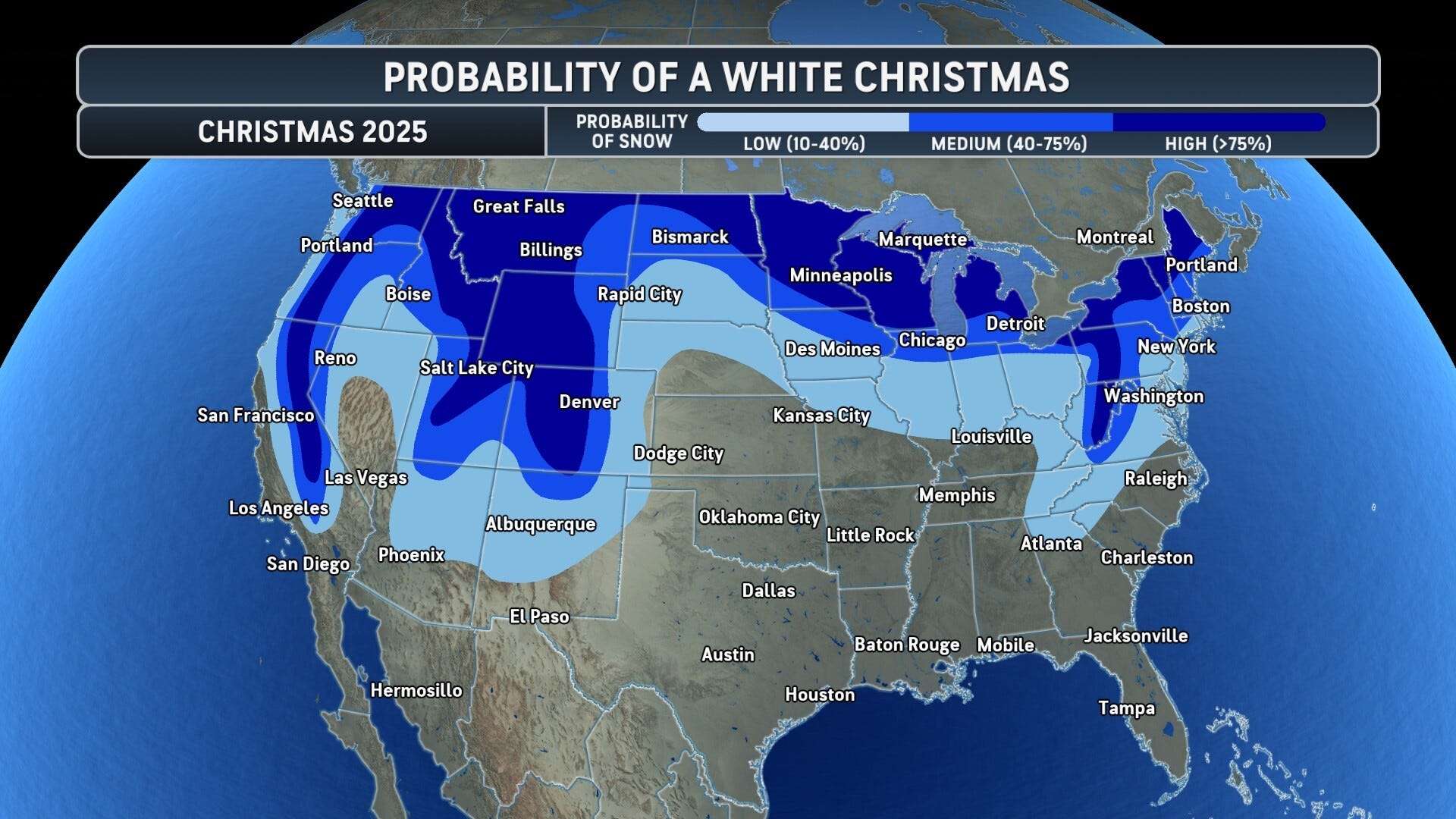 Will it be a white Christmas? Early forecast released.<br><br>