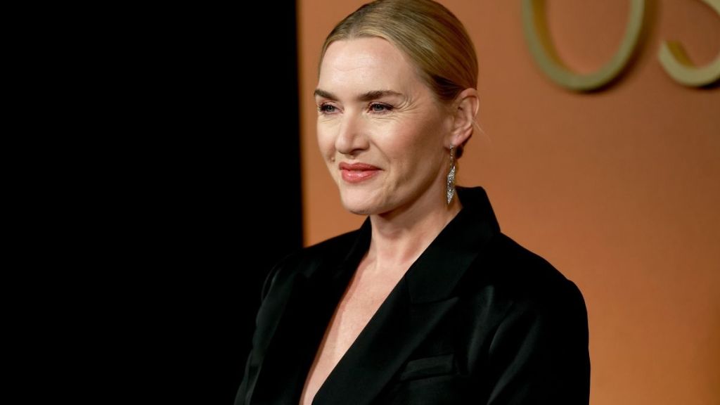 Kate Winslet's Unbuttoned Rohe Blazer Gives Bodysuit Peek for Grazia