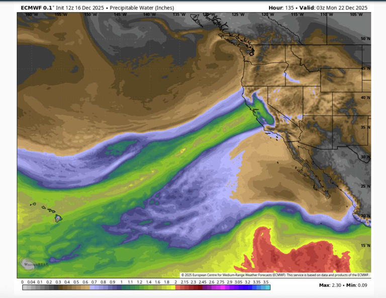Storm forecast shows Pineapple Express may head straight for Bay Area